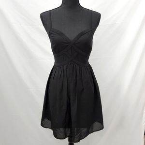Doe & Rae Black Mesh Dress